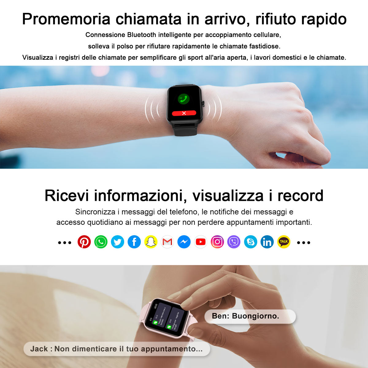 Smartwatch fashion sin bluetooth